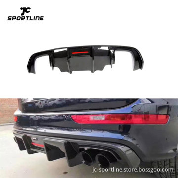 Q5 Carbon Fiber Rear Diffuser Lip with Lamp for Audi Q5 2012-2018